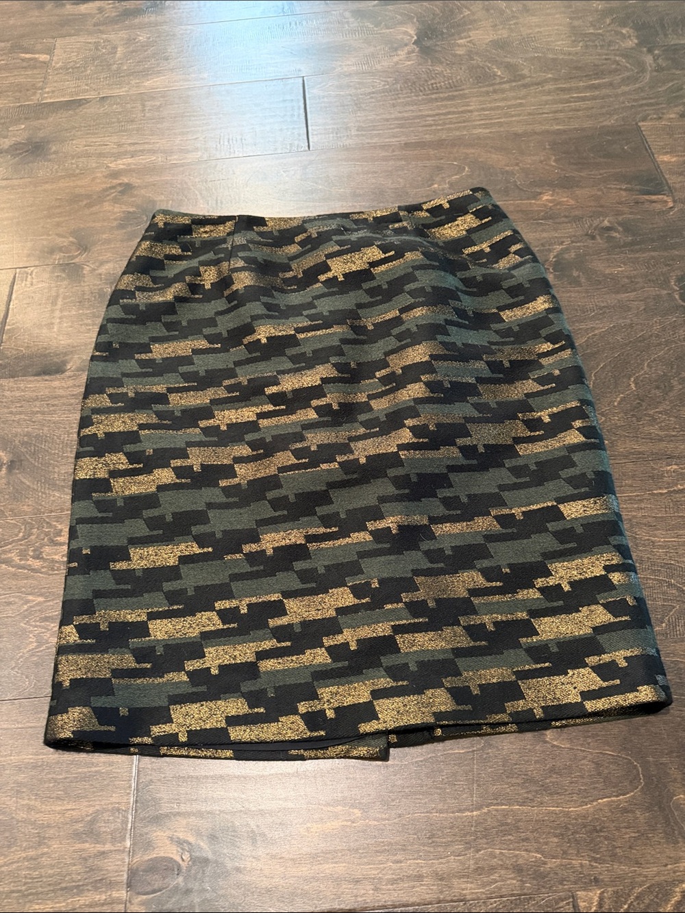 Black and Gold Patterned Women's Skirt